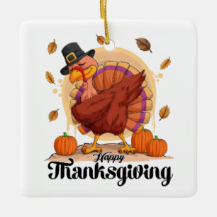Ornement En Céramique Joyeux Thanksgiving