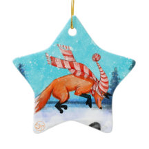 Jumping Fox Orament