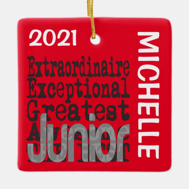 Ornement En Céramique Junior Extraordinaire CUSTOM (Devant)
