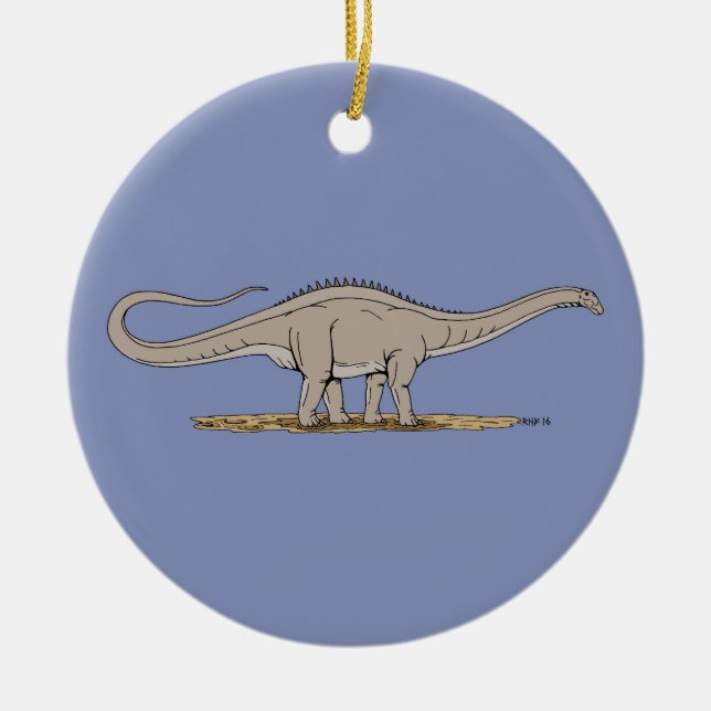 Ornement En Céramique Jurassique Dinosaure Apatosaurus (Devant)