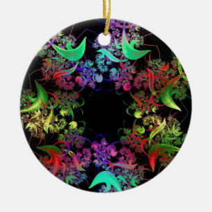 Ornement En Céramique Kaleidoscope coloré Design Cadeaux d'art fractal