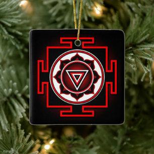Ornement En Céramique Kali Yantra