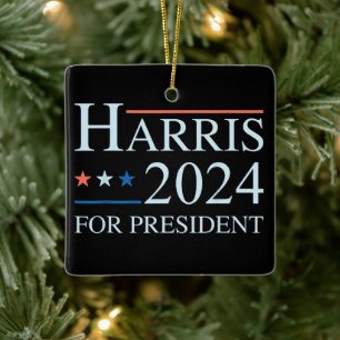 Ornement En Céramique Kamala Harris 2024 Pour Président