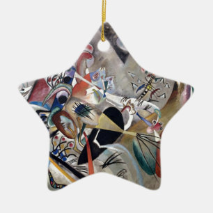 Ornement En Céramique Kandinsky En Gris Oeuvre Abstraite