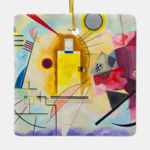 Ornement En Céramique Kandinsky jaune-rouge-bleu