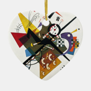 Ornement En Céramique Kandinsky Sur Blanc Deux Peintures Abstraites