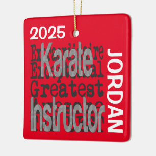 Ornement En Céramique Karate Instructeur Extraordinaire CUSTOM