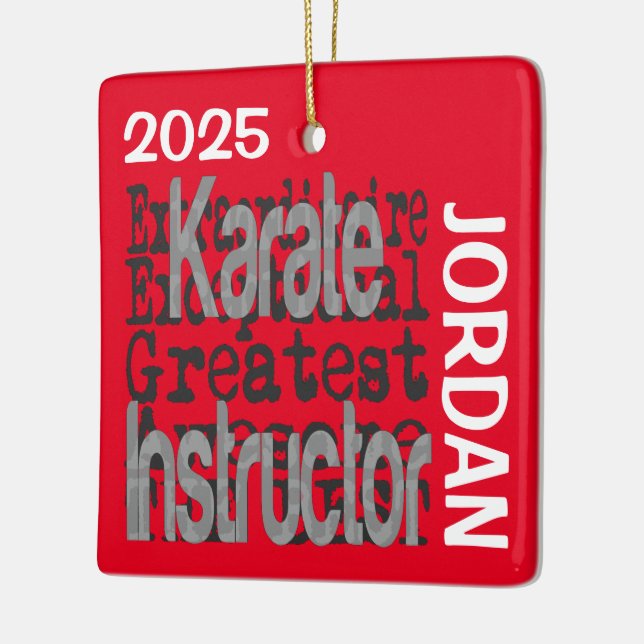 Ornement En Céramique Karate Instructeur Extraordinaire CUSTOM (Gauche)