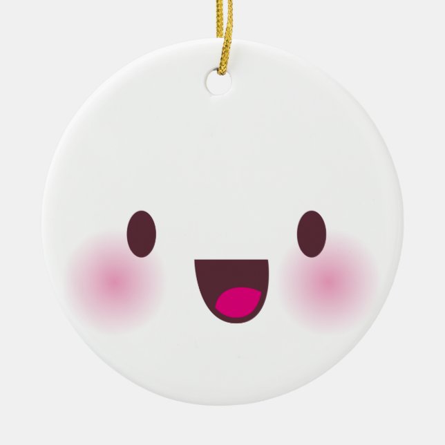Ornement En Céramique Kawaii font face (Devant)