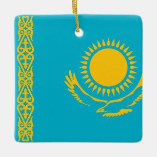 Ornement En Céramique Kazakhstan Flag 