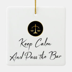 Ornement En Céramique Keep calm. Passez la barre.
