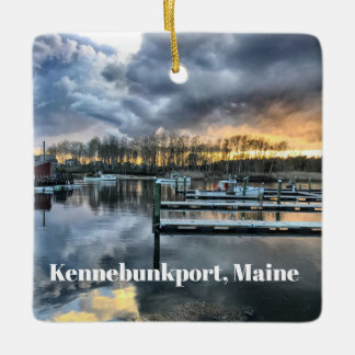 Ornement En Céramique Kennebunkport, Maine River View Orament