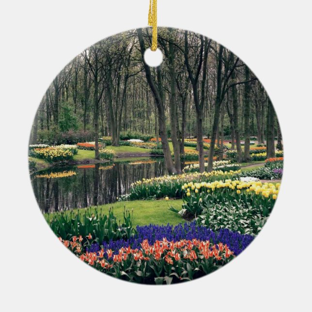 Ornement En Céramique Keukenhof, un banquet floral (Dos)
