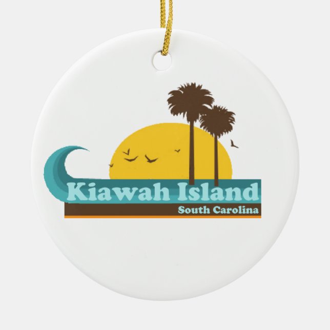Ornement En Céramique Kiawah Island. (Devant)