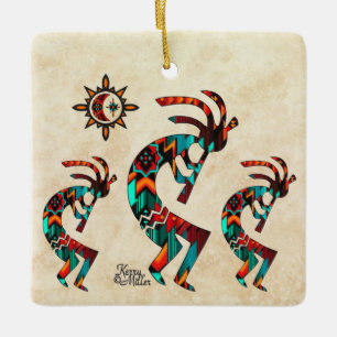 Ornement en céramique Kokopelli Sud-Ouest