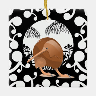 Ornement En Céramique Koru Kiwi