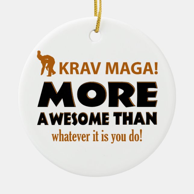 ORNEMENT EN CÉRAMIQUE KRAV MAGA ! CONCEPTION (Devant)