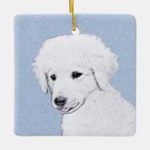 Ornement En Céramique Kuvasz Peinture - Cute Original Chien Art