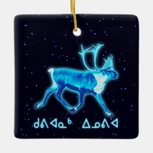 Ornement En Céramique Kuvianak Innovia - Caribou bleu (rennes)
