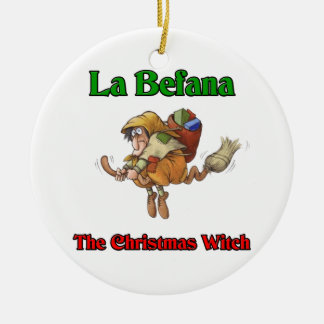Ornement En Céramique La Befana la sorcière de Noël.