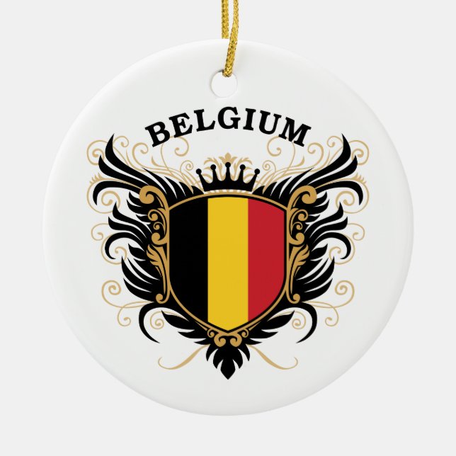 Ornement En Céramique La Belgique (Devant)