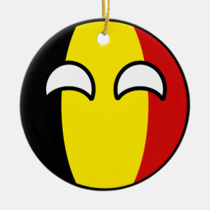 Ornement En Céramique La Belgique Geeky tendante drôle Countryball