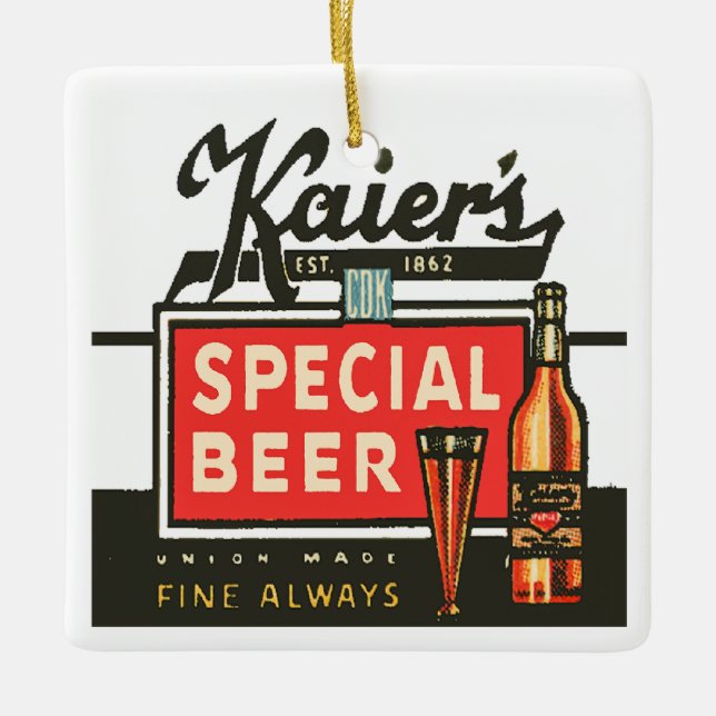 Ornement En Céramique La bière spéciale de Kaier (Devant)