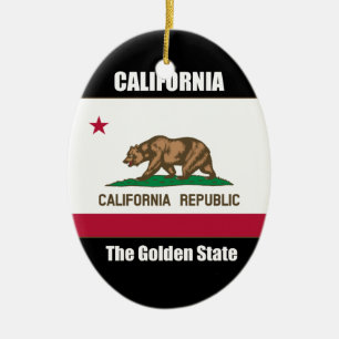 Ornement En Céramique La Californie, le Golden State