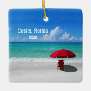 Ornement En Céramique La coutume possèdent des parapluies de plage de