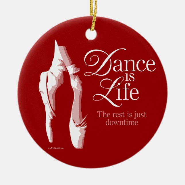 Ornement En Céramique La danse, c'est la vie (Devant)