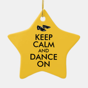 Ornement En Céramique La danse chausse personnalisable gardent le calme