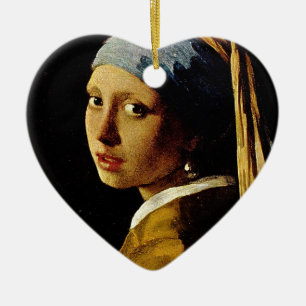 Ornement En Céramique La fille avec un Turban / la fille avec l'oreille