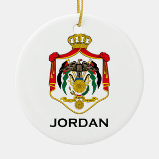 Ornement En Céramique La JORDANIE - emblème/drapeau/manteau des