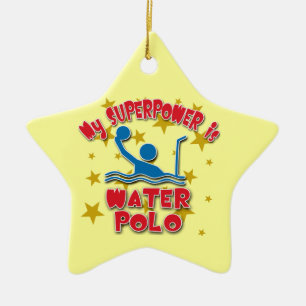 Ornement En Céramique La ma superpuissance est polo d'eau
