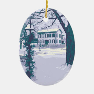 Ornement En Céramique La maison de Lincoln à Noël