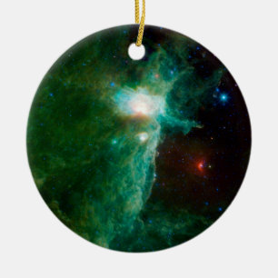 Ornement En Céramique La NASA de nébuleuse de flamme