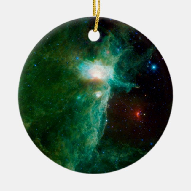 Ornement En Céramique La NASA de nébuleuse de flamme (Devant)