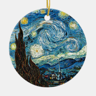 Ornement En Céramique La nuit étoilée de Vincent van Gogh