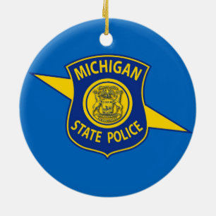 Ornement En Céramique La police d'État du Michigan ornemente