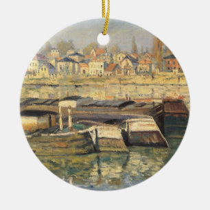 Ornement En Céramique La Seine à Asnières par Claude Monet