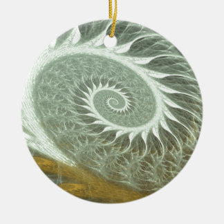 Ornement En Céramique La spirale cosmique - spirale d'or de la géométrie