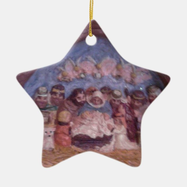 ORNEMENT EN CÉRAMIQUE 'LA STABLE DE NOËL' ORNEMENT CÉRAMIQUE (Devant)