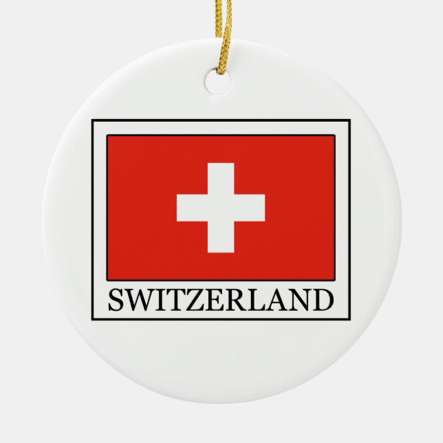 Ornement En Céramique La Suisse (Devant)