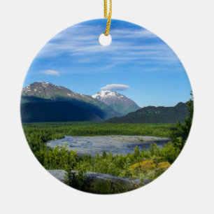 Ornement En Céramique La vallée du glacier de la sortie de l'Alaska