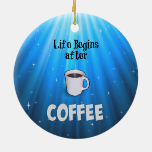Ornement En Céramique La vie commence après le café