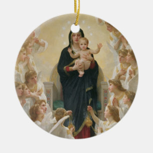 Ornement En Céramique La Vierge avec Angels, 1900
