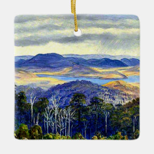 Ornement En Céramique Lac Biwa, Japon, peinture d'art,