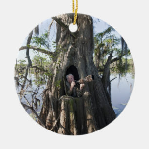 Ornement En Céramique Lac Caddo, affût de chasse