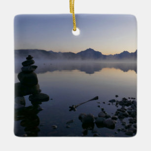 Ornement En Céramique Lac McDonald à Sunrise I