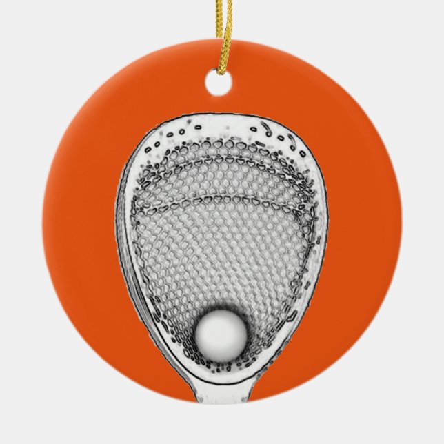 Ornement En Céramique Lacrosse Goalie (Devant)